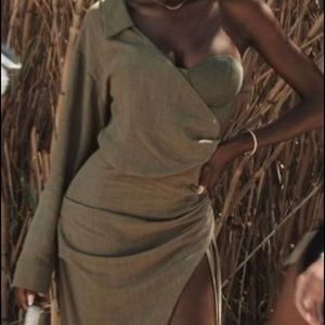 JLUXLABEL | Dresses | Jluxlabel Olive Evita Linen Draped Dresssmall |  Poshmark